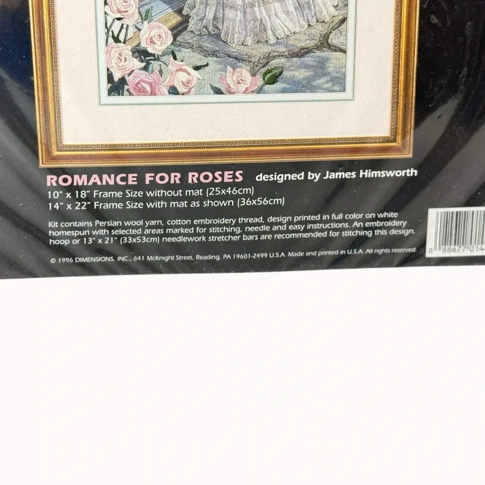 Dimensions Crewel Kit Unisex OS Multicolor NEW Romance for Roses 1483 Vintage